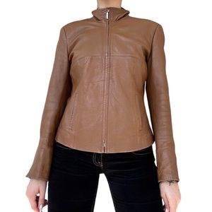 Dolce & Gabbana Vintage Brown Leather Jacket
